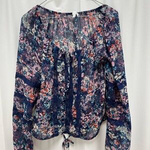 Floral Print Women's Top - Multicolor
